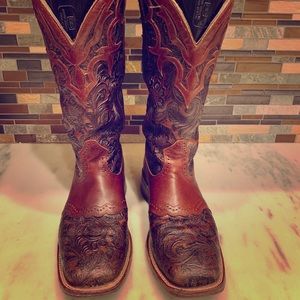 Boulet Hand Tooled Dankan Ranger Cowgirl Boots